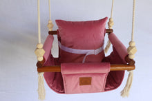 Load image into Gallery viewer, Pink Velvet- Baby Swing