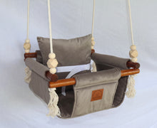 Load image into Gallery viewer, Brown Velvet - Baby Swing